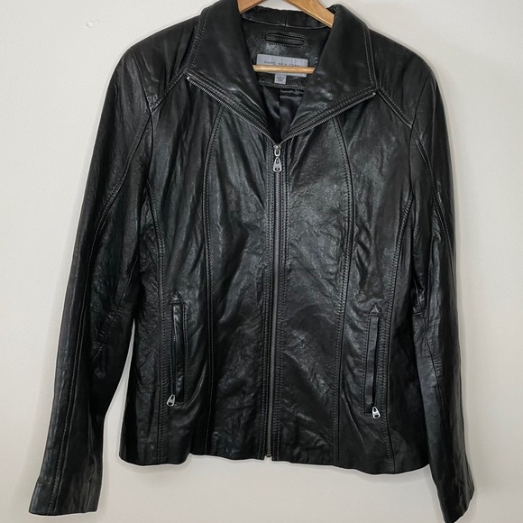 Marc New York  Leather Jacket Black L - Picture 1 of 11
